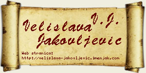 Velislava Jakovljević vizit kartica